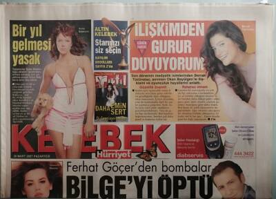 Hürriyet Gazetesi Kelebek Eki 26 Mart 2007 Ferhat Göçerden Bombalar - GZ44360 - 2