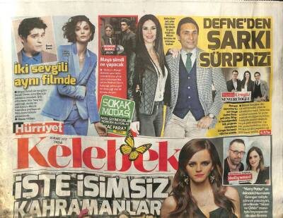 Hürriyet Gazetesi Kelebek Eki 26 Mart 2017 - Defne Samyeli , Yıllar Sonra Behzat Gerçeker İle Çalışmaya Başladı GZ100022 - 2