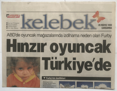 Hürriyet Gazetesi Kelebek Eki 26 Mayıs 1999 - Müjde Ar Yeniden Başkan GZ3756 - 1