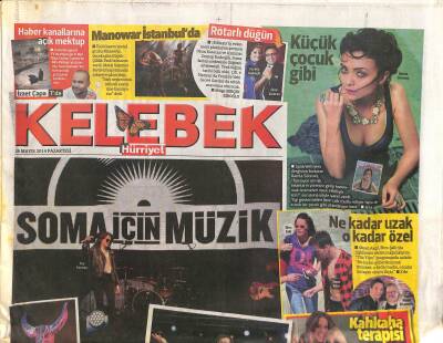 Hürriyet Gazetesi Kelebek Eki 26 Mayıs 2014 - Cihangir Gezmesi * Hande Yener-Ozan Öğüt GZ116045 - 1
