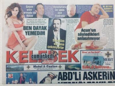 Hürriyet Gazetesi Kelebek Eki 26 Nisan 2008 - Acunun Söyledikleri Anlaşılmıyor, Fenomenciler Masaları Uçurdu GZ46941 - 1