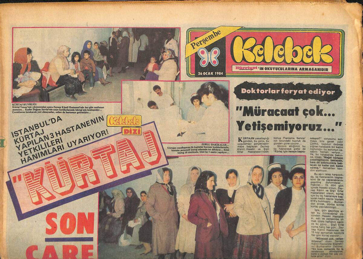 Hürriyet Gazetesi Kelebek Eki 26 Ocak 1984 - Cüneyt Arkın Rekora Gidiyor - Bu Jaguar 50 Milyon GZ147402 - 1