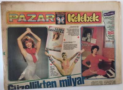 Hürriyet Gazetesi Kelebek Eki 26 Şubat 1984 - Güzellikten Milyar Kazananlar Renate Weidenmann... GZ22071 - 1