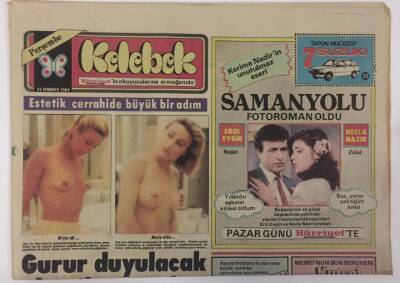 Hürriyet Gazetesi Kelebek Eki 26 Temmuz 1984 - Estetik Cerrahide Büyük Bir Adım GZ16817 - 2
