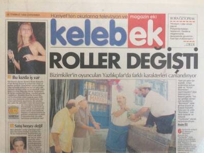 Hürriyet Gazetesi Kelebek Eki 26 Temmuz 1995 - Bizimkiler de Roller Değişti GZ35213 - 1