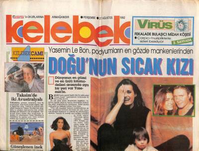Hürriyet Gazetesi Kelebek Eki 27 Ağustos 1992 - Doğunun Sıcak Yazı GZ63913 - 2