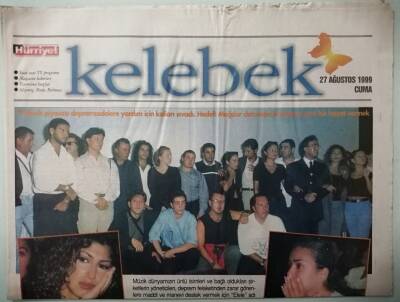 Hürriyet Gazetesi Kelebek Eki 27 Ağustos 1999 Dernek Ve Vakıflar Aktif Olarak Depremzedeler İçin Yoğun Olarak Çalışıyor -GZ37418 - 1