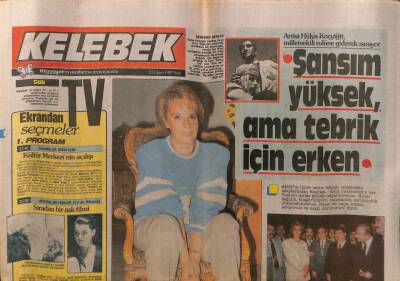 Hürriyet Gazetesi Kelebek Eki 27 Ekim 1987 - Hülya Koçyiğit Milletvekili Rolüne Giderek Isınıyor GZ63638 - 2