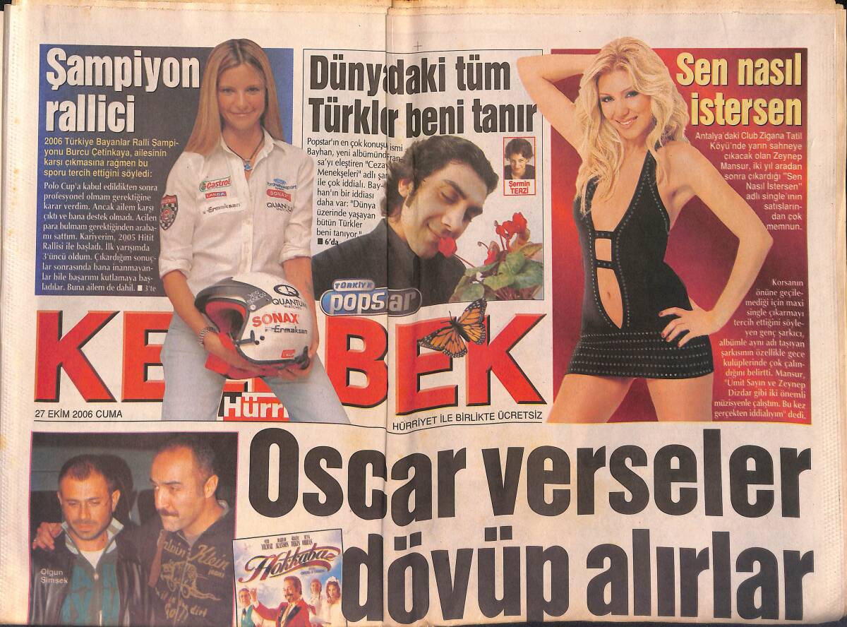 Hürriyet Gazetesi Kelebek Eki 27 Ekim 2006 - Cem Yılmaz, Savaş Ay'a Berlin'de Cevap Verdi GZ154797 - 1