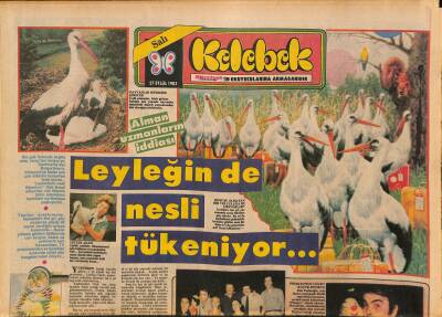 Hürriyet Gazetesi Kelebek Eki 27 Eylül 1983 - Banu Alkanla Faruk Peker İçin Zorlu Sınav GZ126112 - 1