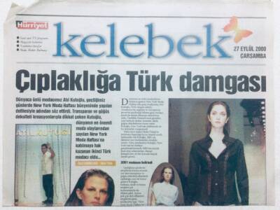 Hürriyet Gazetesi Kelebek Eki 27 Eylül 2000 - Çıplaklığa Türk Damgası GZ41274 - 1