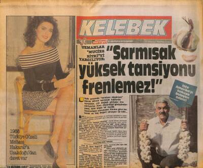 Hürriyet Gazetesi Kelebek Eki 27 Haziran 1988 - 1988 Türkiye Güzeli Meltem Hakarara Uzakdoğudan Davet Var GZ93969 - 1
