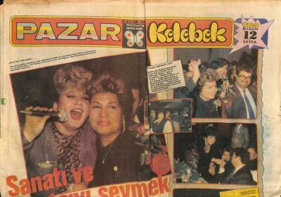 Hürriyet Gazetesi Kelebek Eki 27 Kasım 1983 - Sanatı Ve Sanatçıyı Sevmek Güzel Şey * Muazzez Abacı GZ92103 - 1