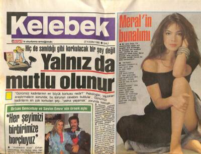 Hürriyet Gazetesi Kelebek Eki 27 Kasım 1990 - Orhan Gencebay Ve Sevim Emrenin Örnek Aşkı GZ75728 - 1
