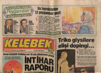 Hürriyet Gazetesi Kelebek Eki 27 Mart 1990 - Triko Giysilere Elişi Dopingi GZ61812 - 1