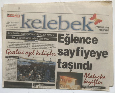Hürriyet Gazetesi Kelebek Eki 27 Mayıs 1999 - Eğlence Sayfiyeye Taşındı GZ3754 - 1