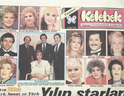 Hürriyet Gazetesi Kelebek Eki 27 Ocak 1986 -Altın Kelebek Türk Sanat Ve Türk Halk Müziği nde Yılın Starları GZ30682 - 1