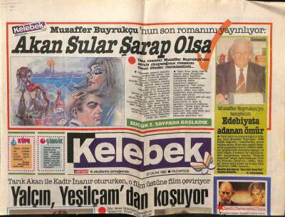 Hürriyet Gazetesi Kelebek Eki 27 Ocak 1992 - Belkıs Akkaleden Türk Lambadası GZ63937 - 2
