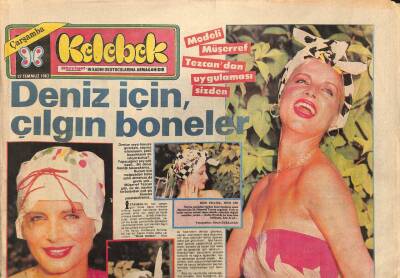 Hürriyet Gazetesi Kelebek Eki 27 Temmuz 1983 - Müşerref Tezcandan Boneler, Nükhet Duru , Necla Nazır Foto Roman GZ91804 - 1