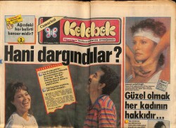 Hürriyet Gazetesi Kelebek Eki 27 Temmuz 1985 - İbrahim Tatlıses,Hülya Avşar Hani Dargındılar GZ63671 - 1