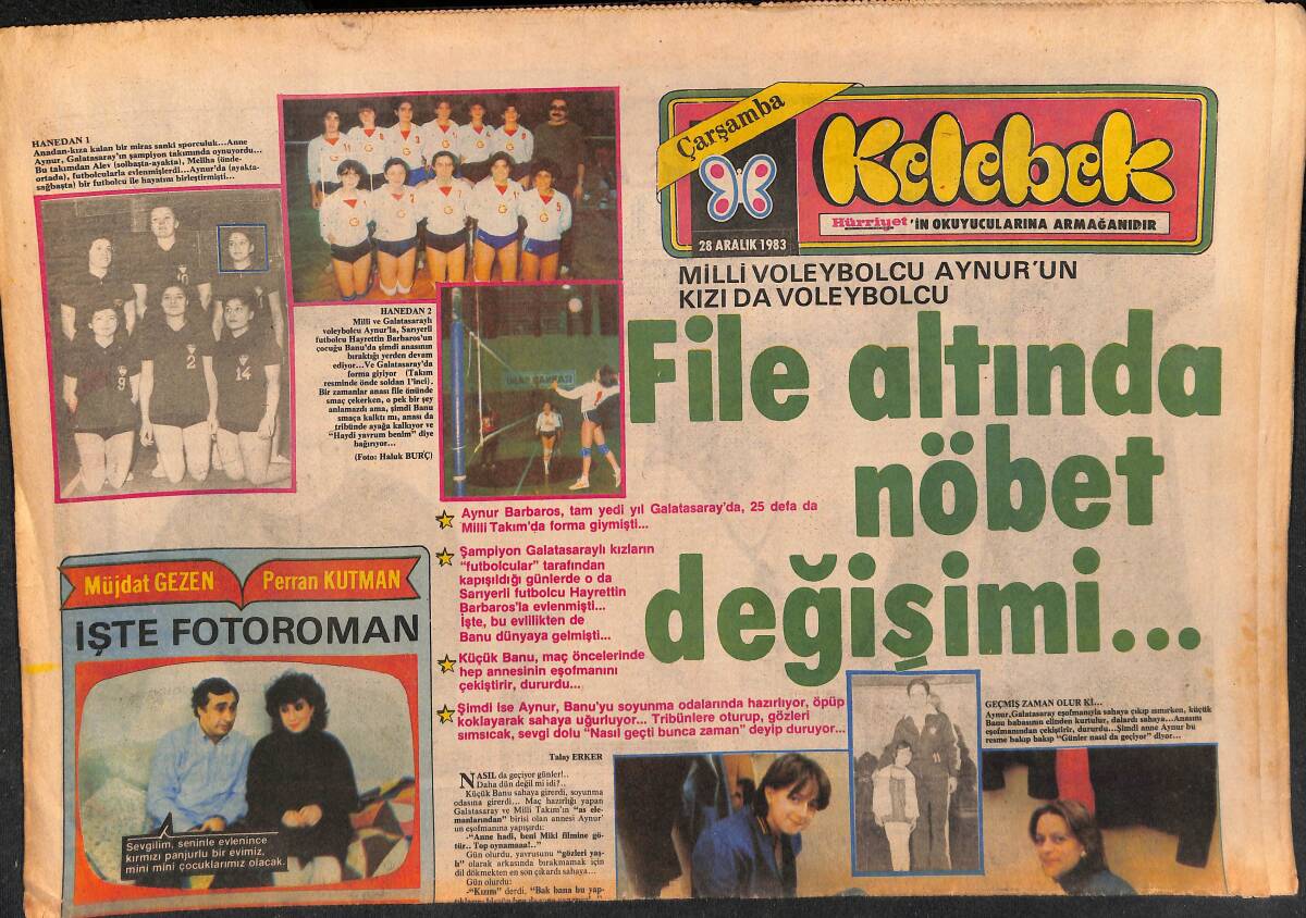 Hürriyet Gazetesi Kelebek Eki 28 Aralık 1983 - İbrahim Tatlıses'ten Gelin Halayı.. GZ147581 - 1