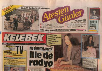 Hürriyet Gazetesi Kelebek Eki 28 Aralık 1987 - Esra Bora,Kanun Çalıp Nakış İşliyor GZ63790 - 1
