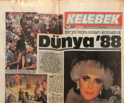 Hürriyet Gazetesi Kelebek Eki 28 Aralık 1988 - 1988 Yılında Dünya Liderleri Birbirleriyle Komşuculuk Oynadılar GZ82825 - 1