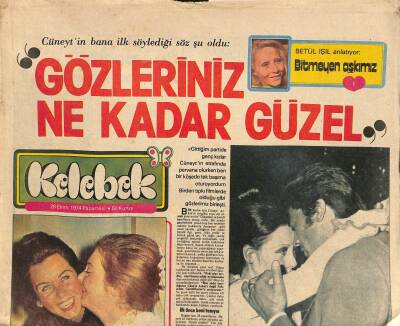 Hürriyet Gazetesi Kelebek Eki 28 Ekim 1974 - Arsen Lüpen Hırsızlıktan Nefret Ediyor , Fatma Girik hüzünlü GZ115077 - 1