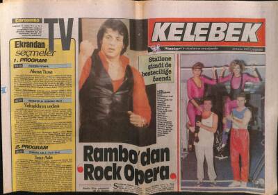 Hürriyet Gazetesi Kelebek Eki 28 Ekim 1987 - Sylvester Stallone Şimdi de Besteciliğe Özendi GZ63636 - 1