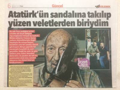 Hürriyet Gazetesi Kelebek Eki 28 Eylül 2014 - Ara Gürel Menderese Yağ Çekme Görevi Bana Verilmişti GZ50126 - 1