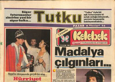 Hürriyet Gazetesi Kelebek Eki 28 Kasım 1984 - İngiliz Modasında Olay Yaratan Türk GZ114939 - 1