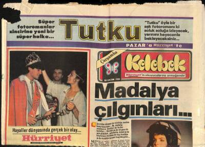 Hürriyet Gazetesi Kelebek Eki 28 Kasım 1984 - Şu Sıralar Dünyayı Bir Madalya Modası Kasıp Kavuruyor... GZ90975 - 1
