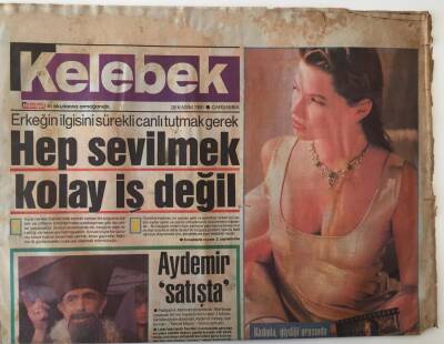 Hürriyet Gazetesi Kelebek Eki 28 Kasım 1990 - Filiz Akın , Batı İnsanının Arasında Kendisini Yapayalnız Hissettiğini Söylüyor GZ18061 - 1
