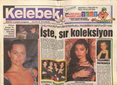 Hürriyet Gazetesi Kelebek Eki 28 Kasım 1991- Hülya Avşarın Tanjudan Sonraki Yakışıklısı GZ63746 - 2