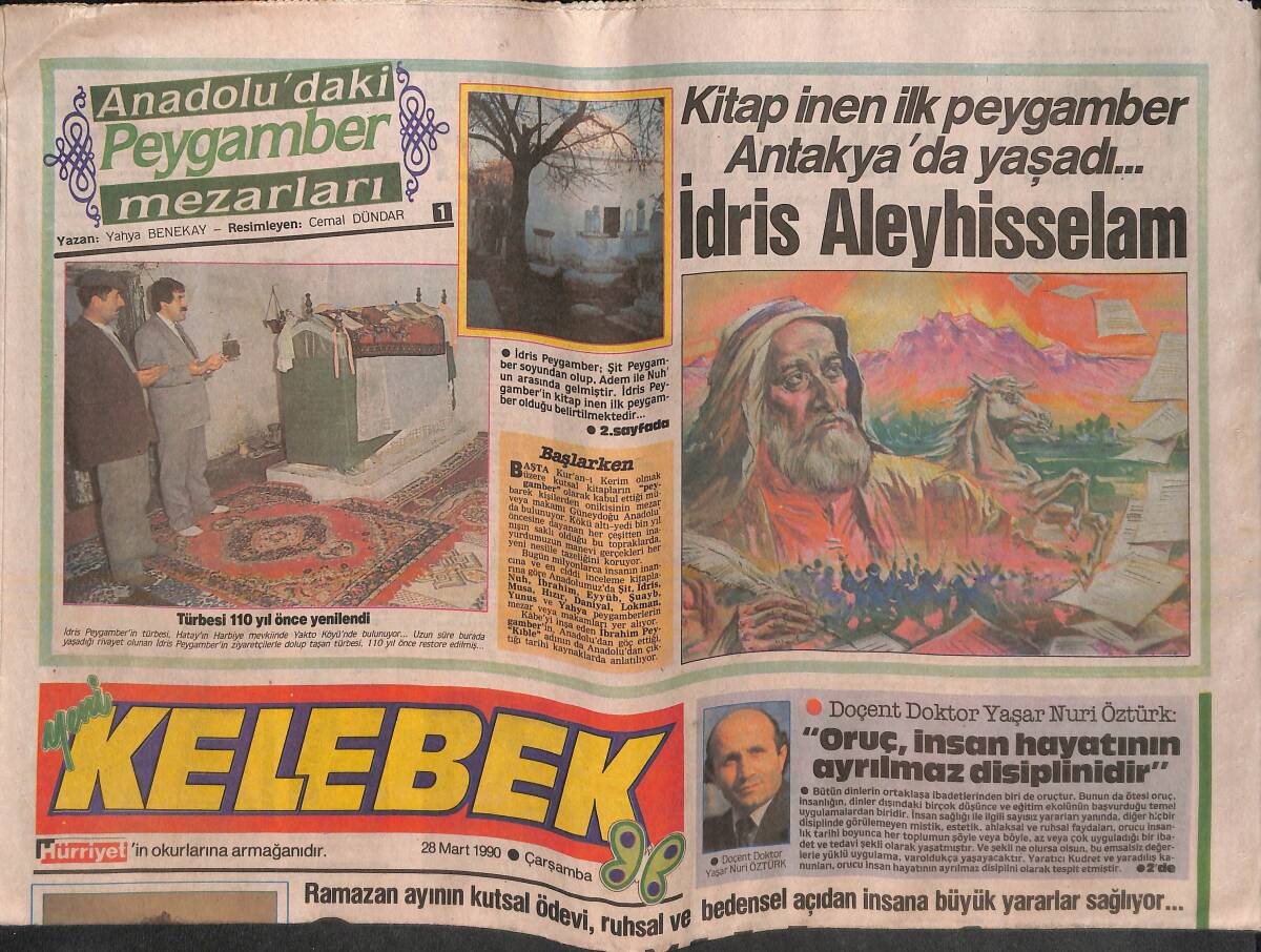 Hürriyet Gazetesi Kelebek Eki 28 Mart 1990 - Kraliçe Beatrix'in Deve Kini - Doğu Kadınının Güzellik Formülü! GZ138071 - 1