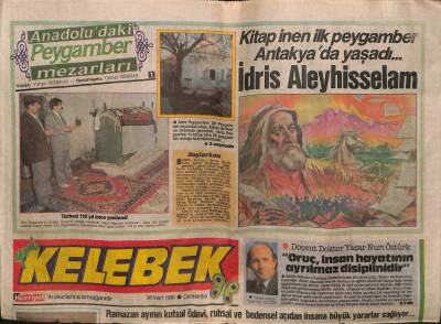 Hürriyet Gazetesi Kelebek Eki 28 Mart 1990 - Yaşar Nuri Öztürk,Oruç İnsan Hayatının Disiplinidir GZ61811 - 2