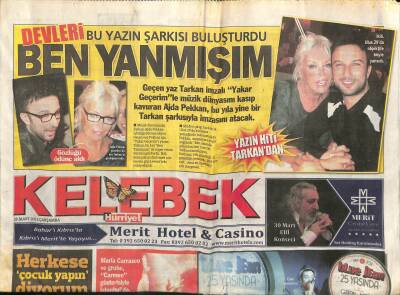 Hürriyet Gazetesi Kelebek Eki 28 Mart 2012 - Sudaki Leopar Irina Shayk GZ116095 - 1