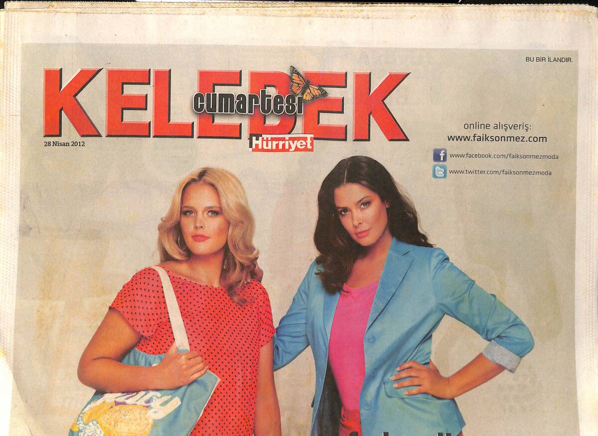 Hürriyet Gazetesi Kelebek Eki 28 Nisan 2012 - Derin Mermerci Çıktığı Alışverişte 45 Bin Lira Harcadı - O Fantezi Okan'la GZ155085 - 1