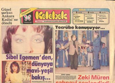 Hürriyet Gazetesi Kelebek Eki 28 Ocak 1982 - Zeki Müren Sahneyi Şenlendirdi GZ90458 - 1