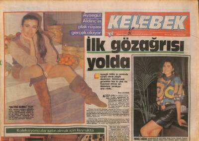 Hürriyet Gazetesi Kelebek Eki 28 Ocak 1988 - Ayşegül Aldinçin Plak Rüyası Gerçek Oluyor GZ126107 - 1
