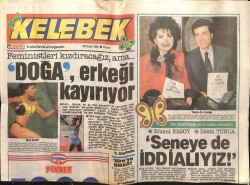 Hürriyet Gazetesi Kelebek Eki 28 Ocak 1990 - Bülent Ersoy - Zekai Tunca Seneye de İddialıyız GZ63494 - 2