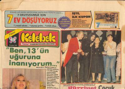 Hürriyet Gazetesi Kelebek Eki 28 Şubat 1982 - Atatürkün Özel Eşyaları Talat Bulut Ve Hülya Süeri Heyecanlandırdı GZ90982 - 1