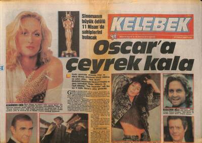 Hürriyet Gazetesi Kelebek Eki 28 Şubat 1988 - Sinemanın Büyük Ödülü 11 Nisanda Sahiplerini Bulacak GZ94036 - 1