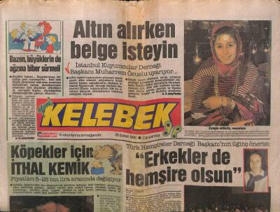 Hürriyet Gazetesi Kelebek Eki 28 Şubat 1990 - Erkeklerde Hemşire Olsun GZ63402 - 2