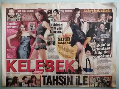 Hürriyet Gazetesi Kelebek Eki 28 Şubat 2011 Tarkanın Arkadaşı Klip De Yönetmiş -GZ14817 - 1