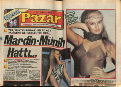Hürriyet Gazetesi Kelebek Eki 28 Temmuz 1985 - Alman Gelin TV Dizisi Oluyor GZ63784 - 1