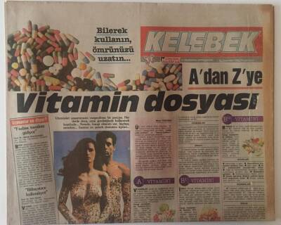 Hürriyet Gazetesi Kelebek Eki 28 Temmuz 1988 - Adan Zye Vitamin Dosyası GZ22475 - 1