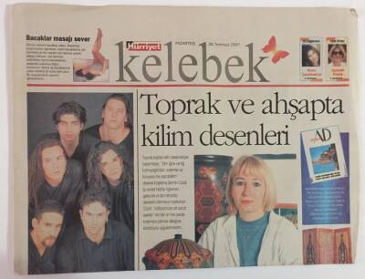 Hürriyet Gazetesi Kelebek Eki 28 Temmuz 1997 - Toprak Ve Ahşapta Kilim Desenleri GZ18388 - 1