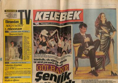 Hürriyet Gazetesi Kelebek Eki 29 Ağustos 1987 - İstanbullu , Ulu Ağaçlar Altında Bir Simit Parasına Eğlendi GZ94148 - 1