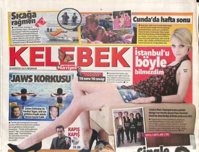 Hürriyet Gazetesi Kelebek Eki 29 Ağustos 2013 - Hawaiide Doğum Günü * Eddie Cibrian - LeAnn Rimes GZ116723 - 1